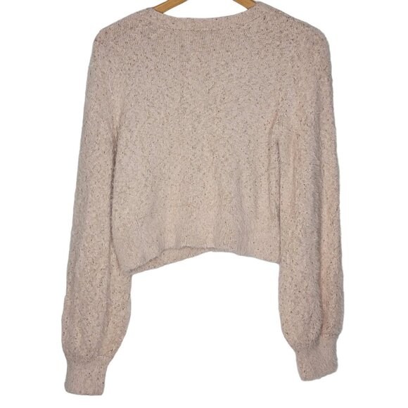 Sunday Best Aritzia Large Light Pink Kitten Sweater Fuzzy Pullover Long Sleeve - Picture 2 of 6